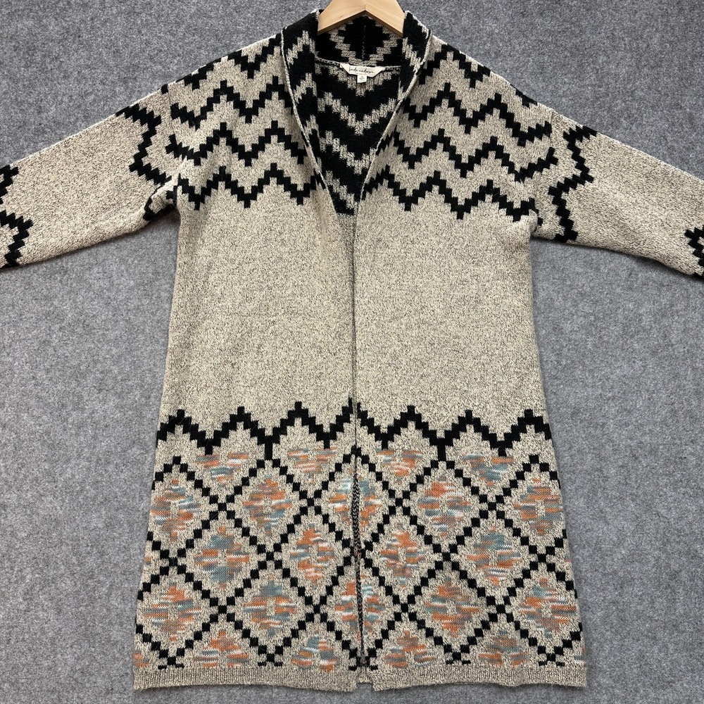 Linda Anderson Long Cardigan Womens S Desert Horizon Shawl Type Beige Southwest - Picture 3 of 9